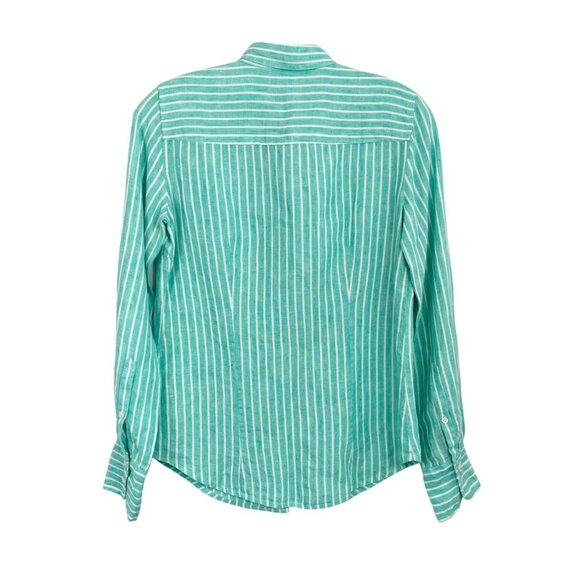 J. Crew Perfect Long Sleeve Button Down Shirt Baird McNutt Irish Linen Size 2 - Picture 2 of 6